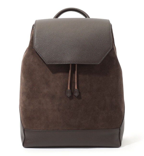TOMORROWLAND GOODS「TOMORROWLAND シュリンクレザー&times;スウェードコンビ バックパック」|リュック|49 ダークブラウン