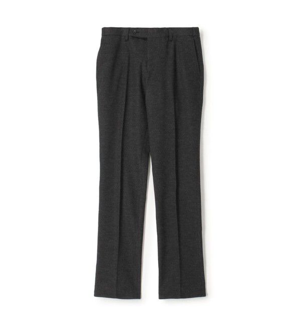 TOMORROWLAND MENS「ウールコットン ダブルジャガード ノープリーツシャーリングパンツ」|スラックス|18 チャコールグレー