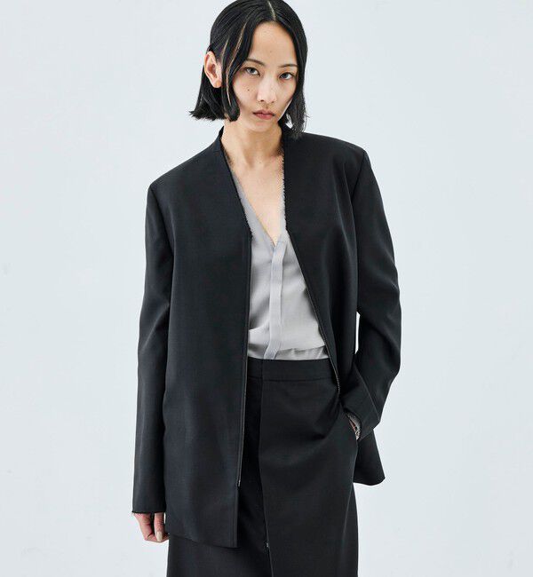 Edition「ドライツイル ZIPジャケット」|ノーカラージャケット|