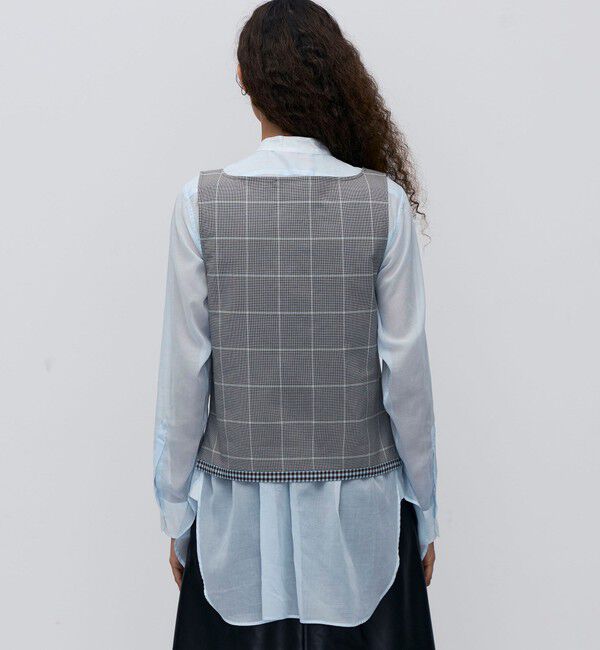 BACCA「ダブルフェイスチェック ベスト」|ベスト・ジレ|