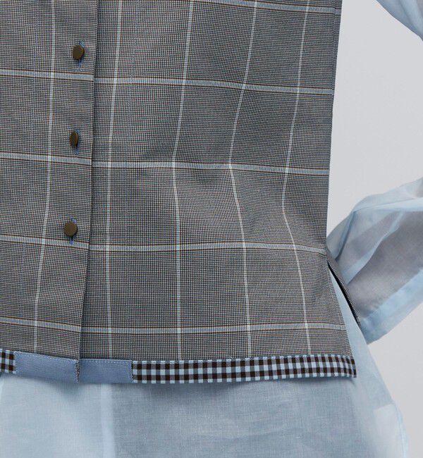 BACCA「ダブルフェイスチェック ベスト」|ベスト・ジレ|