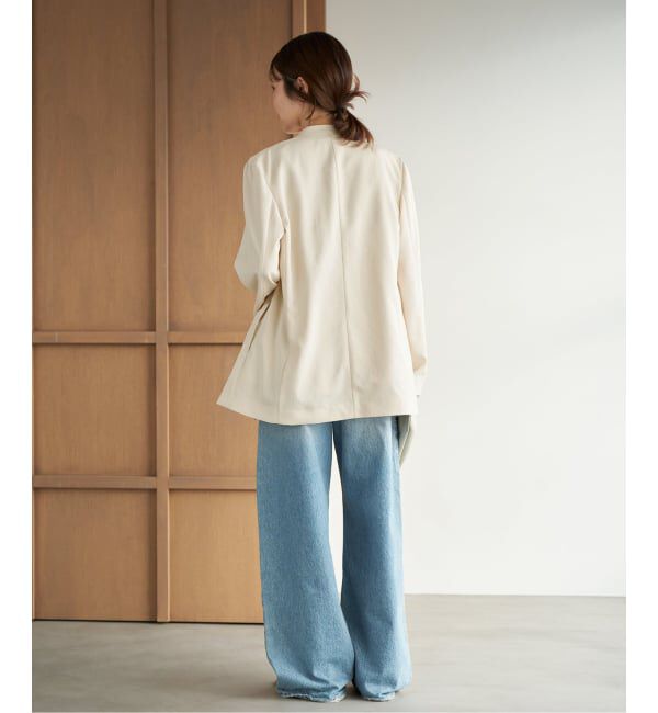 Plage「《予約》Light nocollar ジャケット」|ノーカラージャケット|