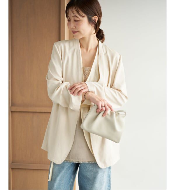 Plage「《予約》Light nocollar ジャケット」|ノーカラージャケット|