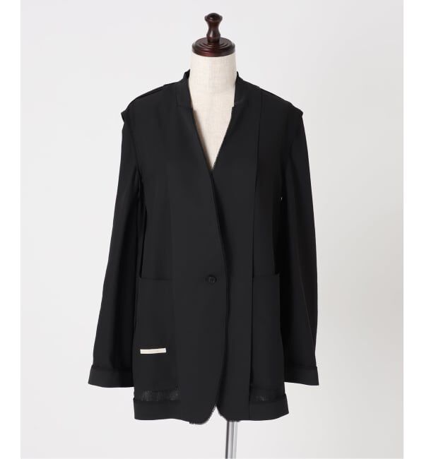 Plage「《予約》Light nocollar ジャケット」|ノーカラージャケット|