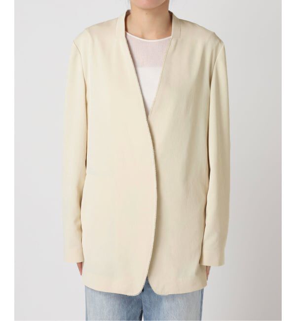 Plage「《予約》Light nocollar ジャケット」|ノーカラージャケット|