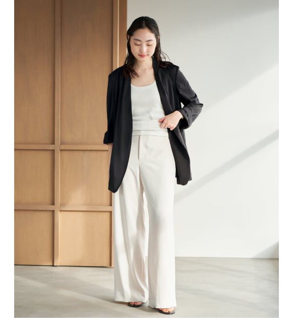 Plage「《予約》Light nocollar ジャケット」|ノーカラージャケット|