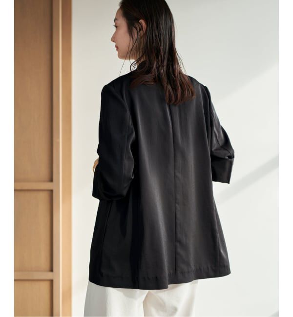 Plage「《予約》Light nocollar ジャケット」|ノーカラージャケット|