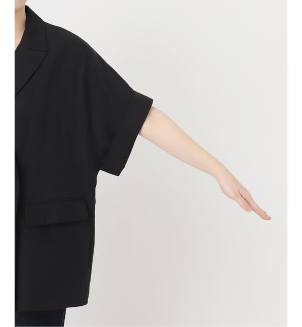 SLOBE IENA「《セットアップ対応可/予約》リネン混ハーフスリーブジャケット」|その他|