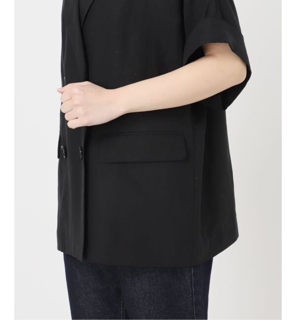 SLOBE IENA「《セットアップ対応可/予約》リネン混ハーフスリーブジャケット」|その他|