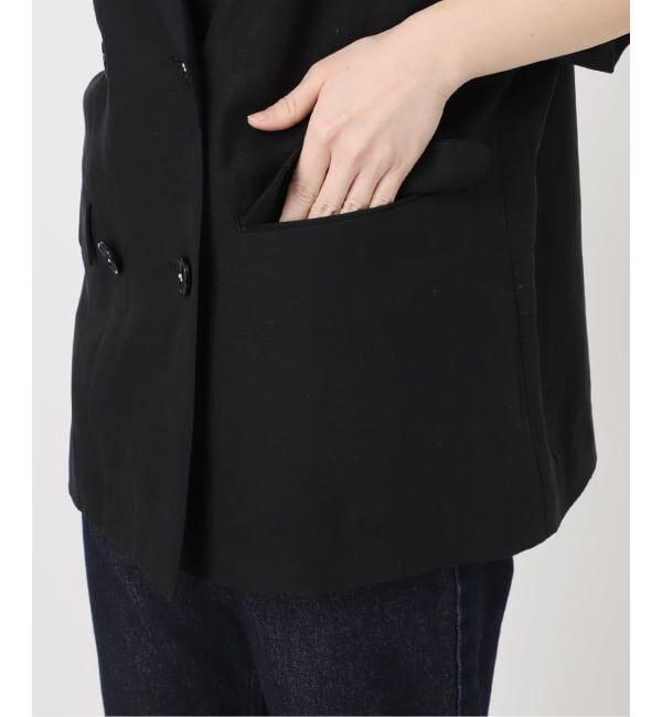 SLOBE IENA「《セットアップ対応可/予約》リネン混ハーフスリーブジャケット」|その他|