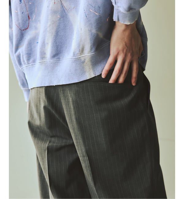 JOURNAL STANDARD「T/W ストライプ 2タック トラウザー スラックス」|スラックス|