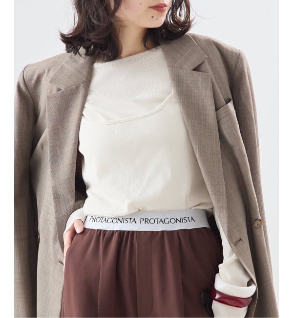 journal standard L'essage「DRYリブセットアップ」|Tシャツ・カットソー|ナチュラル