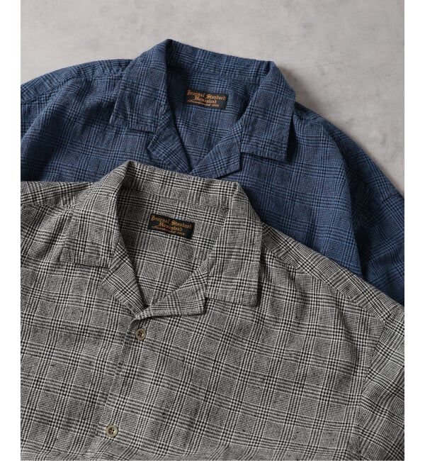 J.S.Homestead「《予約》J.S.Homestead / コットン リネン チェック リラックス 半袖 開襟 シャツ」|シャツ・ブラウス|