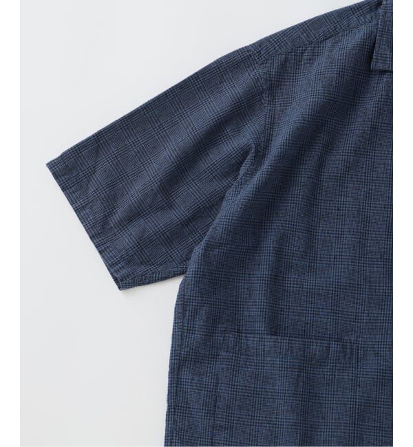 J.S.Homestead「《予約》J.S.Homestead / コットン リネン チェック リラックス 半袖 開襟 シャツ」|シャツ・ブラウス|