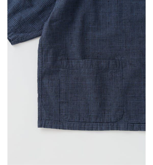 J.S.Homestead「《予約》J.S.Homestead / コットン リネン チェック リラックス 半袖 開襟 シャツ」|シャツ・ブラウス|
