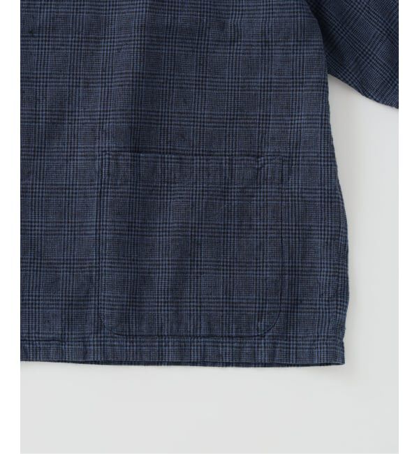 J.S.Homestead「《予約》J.S.Homestead / コットン リネン チェック リラックス 半袖 開襟 シャツ」|シャツ・ブラウス|