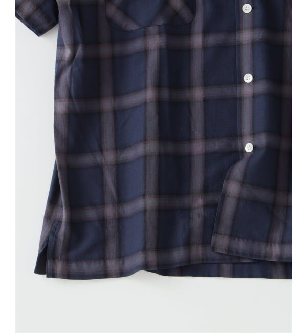 J.S.Homestead「《予約》Stead / コットン ツイル オンブレ 半袖 チェック シャツ」|シャツ・ブラウス|