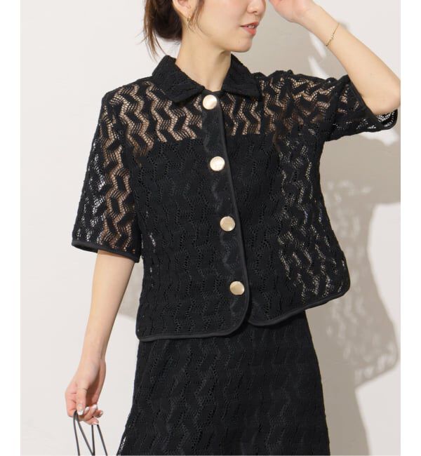 JOURNAL STANDARD relume「【TORRAZZO DONNA/トラッゾドンナ】ジオメトリックレースシャツ」|シャツ・ブラウス|ブラック