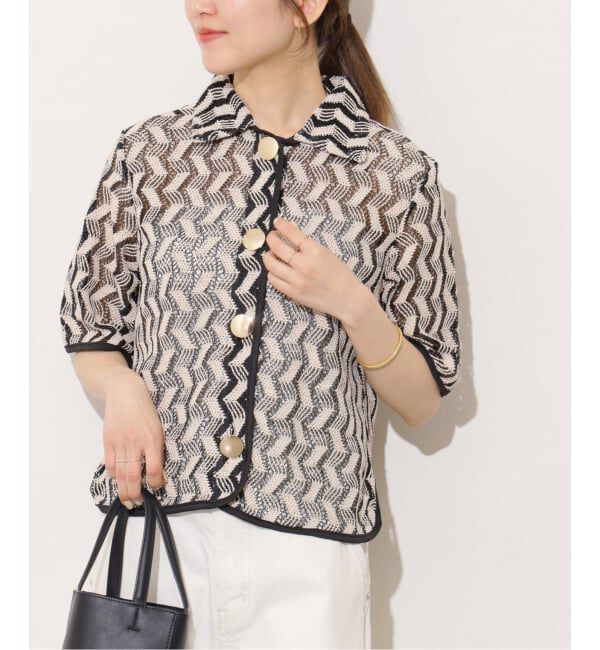 JOURNAL STANDARD relume「【TORRAZZO DONNA/トラッゾドンナ】ジオメトリックレースシャツ」|シャツ・ブラウス|ベージュ