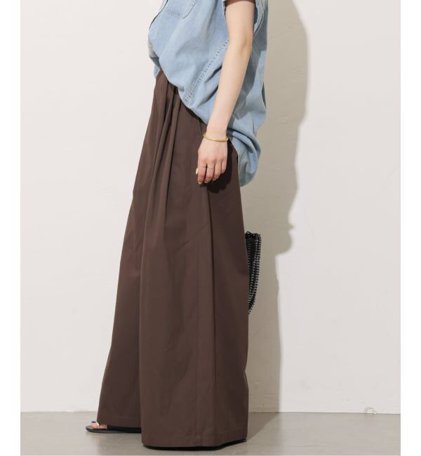 JOURNAL STANDARD relume「《予約》［26SS新作］コットンリネンタックワイドパンツ」|その他|ブラウン