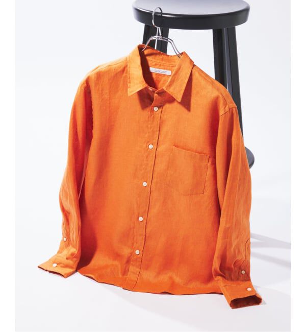 JOURNAL STANDARD「《予約》リネン レギュラー カラー 長袖 シャツ」|シャツ・ブラウス|ピンク