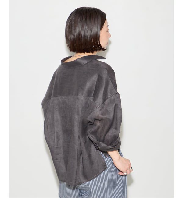 journal standard L'essage「《予約》ヨーロピアンフラックス刺しゅうショートシャツ 2」|シャツ・ブラウス|