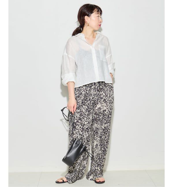 journal standard L'essage「《予約》ヨーロピアンフラックス刺しゅうショートシャツ 2」|シャツ・ブラウス|