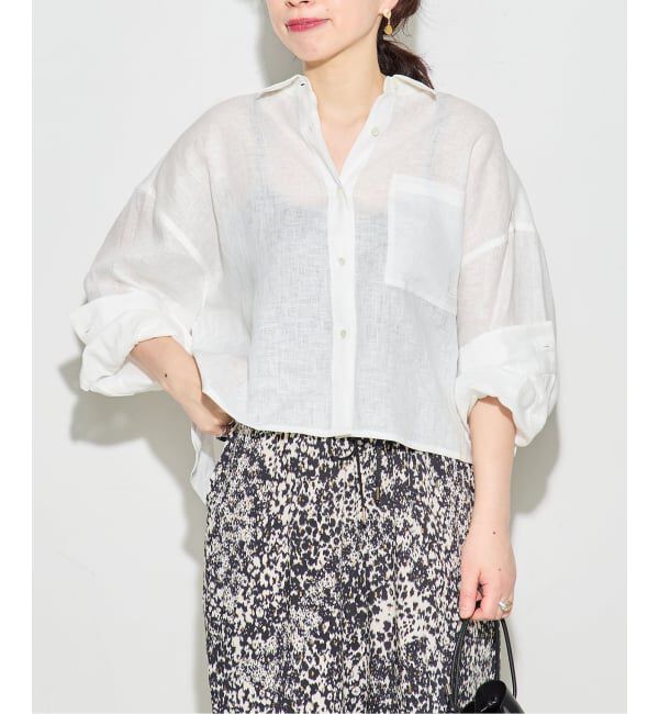 journal standard L'essage「《予約》ヨーロピアンフラックス刺しゅうショートシャツ 2」|シャツ・ブラウス|