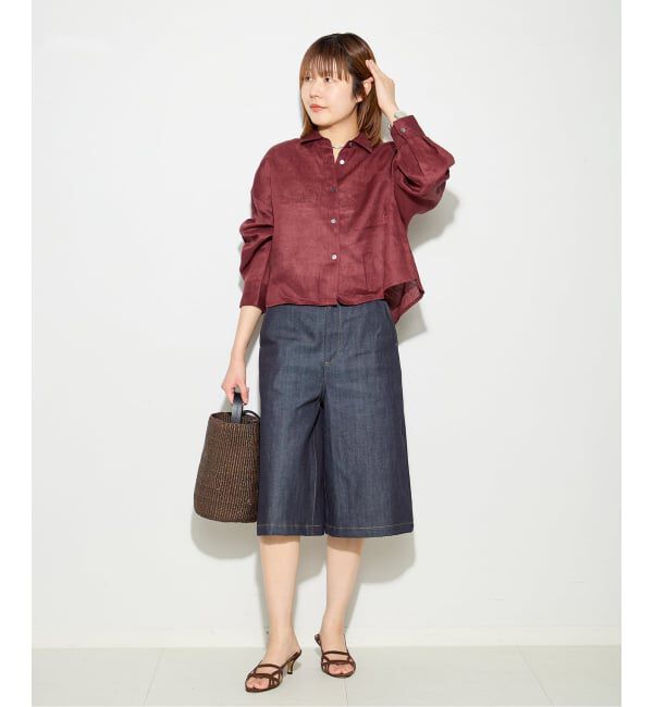 journal standard L'essage「《予約》ヨーロピアンフラックス刺しゅうショートシャツ 2」|シャツ・ブラウス|