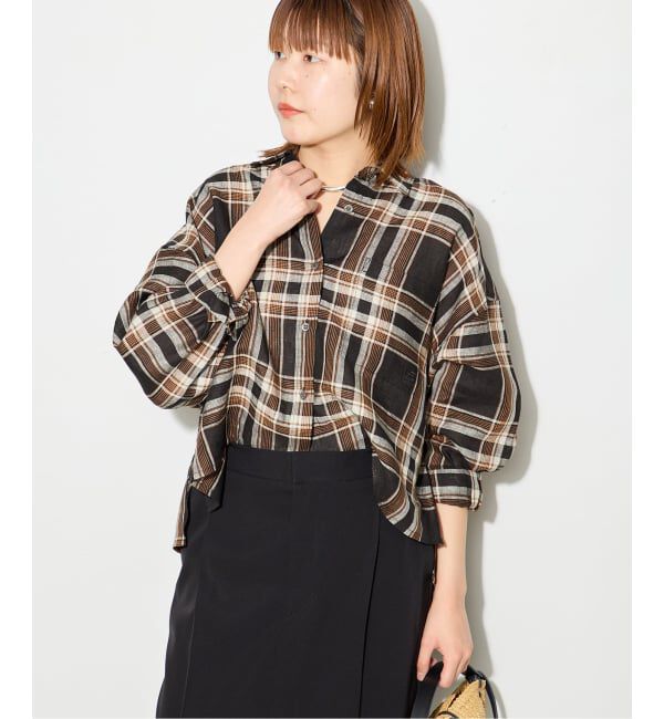 journal standard L'essage「《予約》ヨーロピアンフラックス刺しゅうショートシャツ 2」|シャツ・ブラウス|