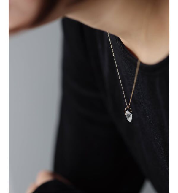 Lilas by Spick&Span「クラッシュクォーツネックレス K10」|ネックレス|ゴールド