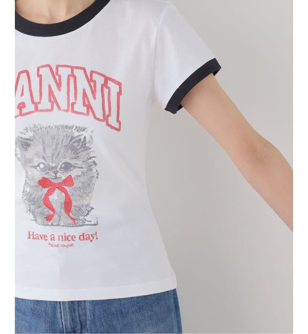 U by SPICK&SPAN「GANNI / ガニー Basic Cotton Jersey Margot Kitty P」|Tシャツ・カットソー|