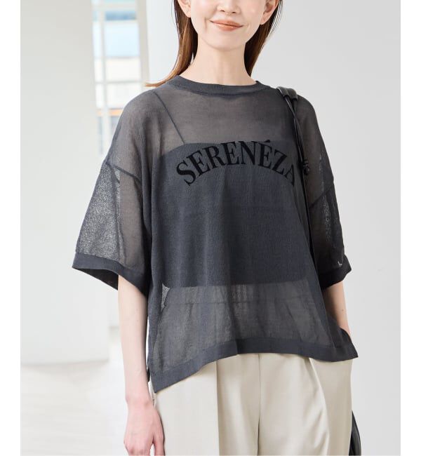 U by SPICK&SPAN「《予約》シアーロゴニットTEE」|ニット・セーター|