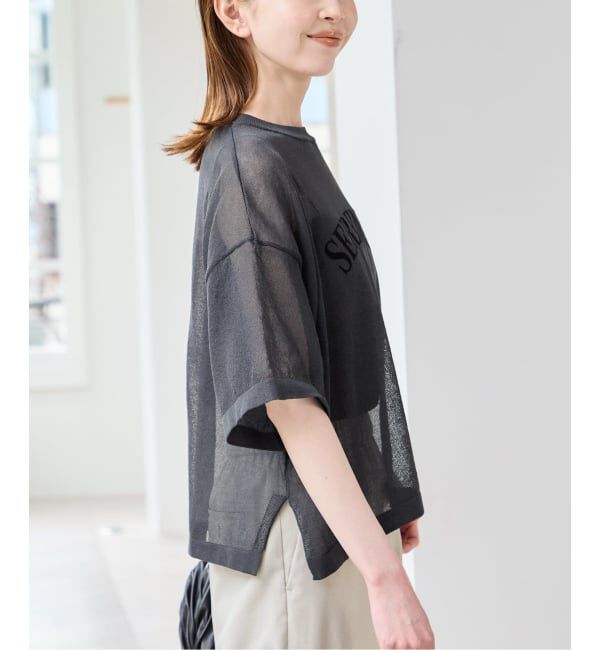 U by SPICK&SPAN「《予約》シアーロゴニットTEE」|ニット・セーター|