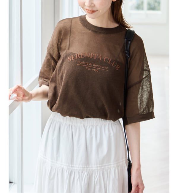 U by SPICK&SPAN「《予約》シアーロゴニットTEE」|ニット・セーター|