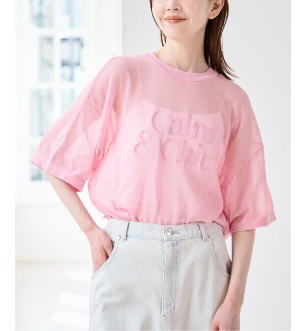 U by SPICK&SPAN「《予約》シアーロゴニットTEE」|ニット・セーター|