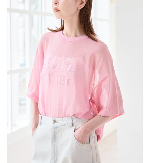 U by SPICK&SPAN「《予約》シアーロゴニットTEE」|ニット・セーター|