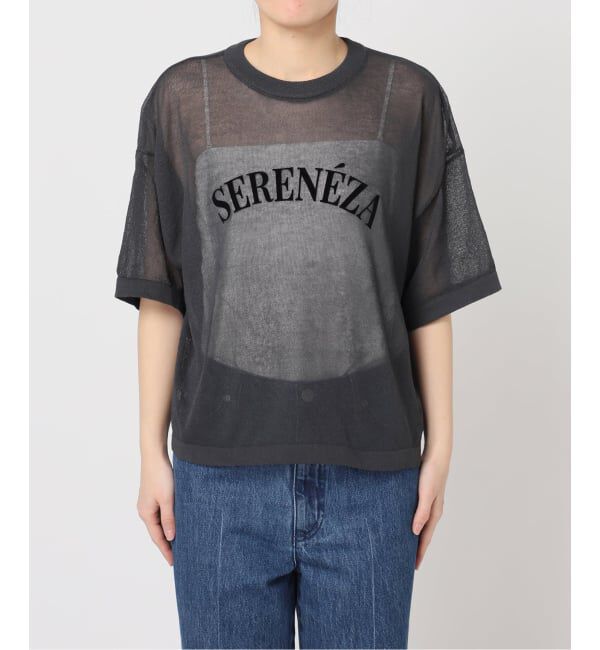 U by SPICK&SPAN「《予約》シアーロゴニットTEE」|ニット・セーター|