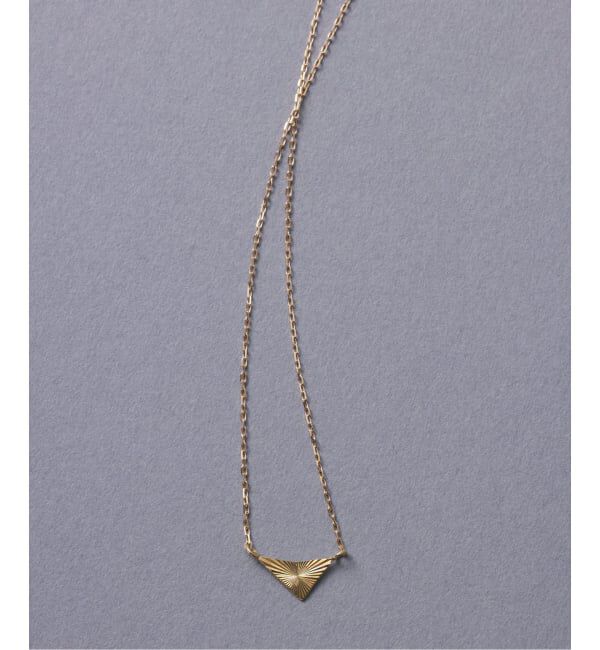 Lilas by Spick&Span「《予約》テクスチャートライアングルモチーフネックレス K10」|ネックレス|ゴールド