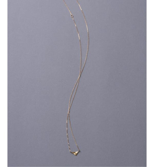 Lilas by Spick&Span「《予約》テクスチャートライアングルモチーフネックレス K10」|ネックレス|