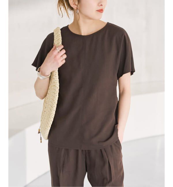 Spick and Span「《セットアップ可 / 予約》ハイブリッドリネンTブラウス」|シャツ・ブラウス|