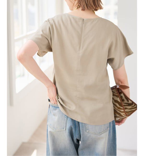 Spick and Span「《セットアップ可 / 予約》ハイブリッドリネンTブラウス」|シャツ・ブラウス|