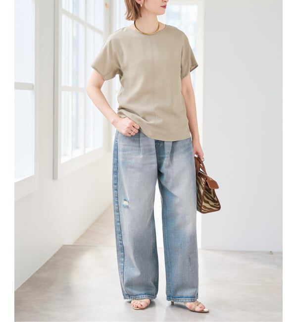 Spick and Span「《セットアップ可 / 予約》ハイブリッドリネンTブラウス」|シャツ・ブラウス|