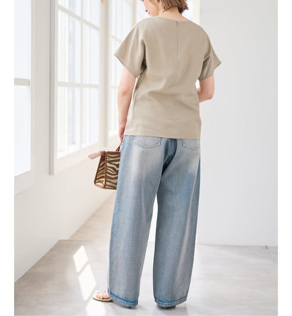 Spick and Span「《セットアップ可 / 予約》ハイブリッドリネンTブラウス」|シャツ・ブラウス|