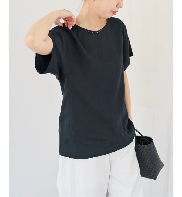 Spick and Span「《セットアップ可 / 予約》ハイブリッドリネンTブラウス」|シャツ・ブラウス|