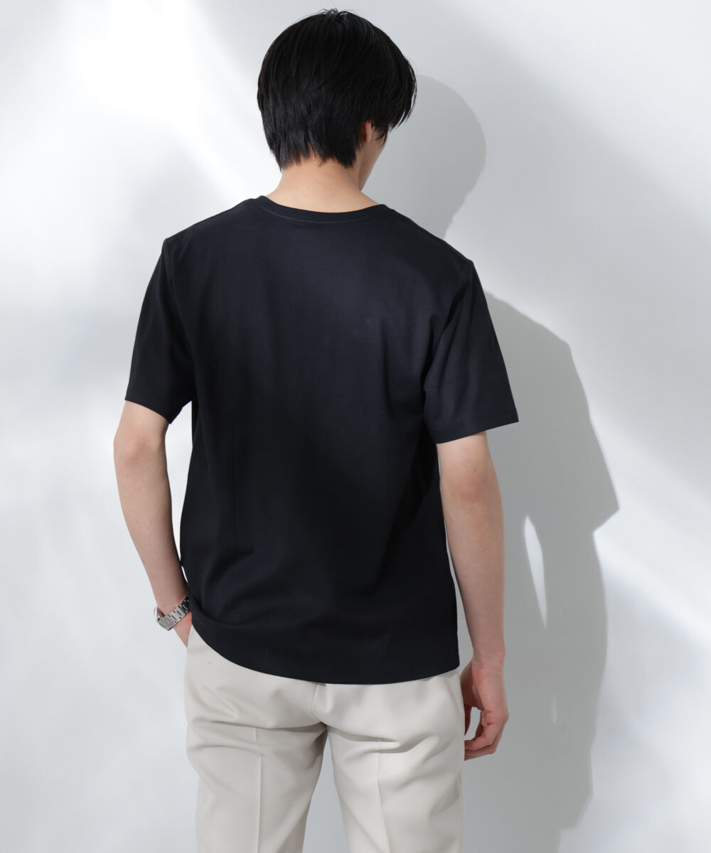 nano･universe「WEB限定/Anti Soaked(R) 汗染み防止 Vネック レギュラーシルエットTシャツ」|Tシャツ・カットソー|