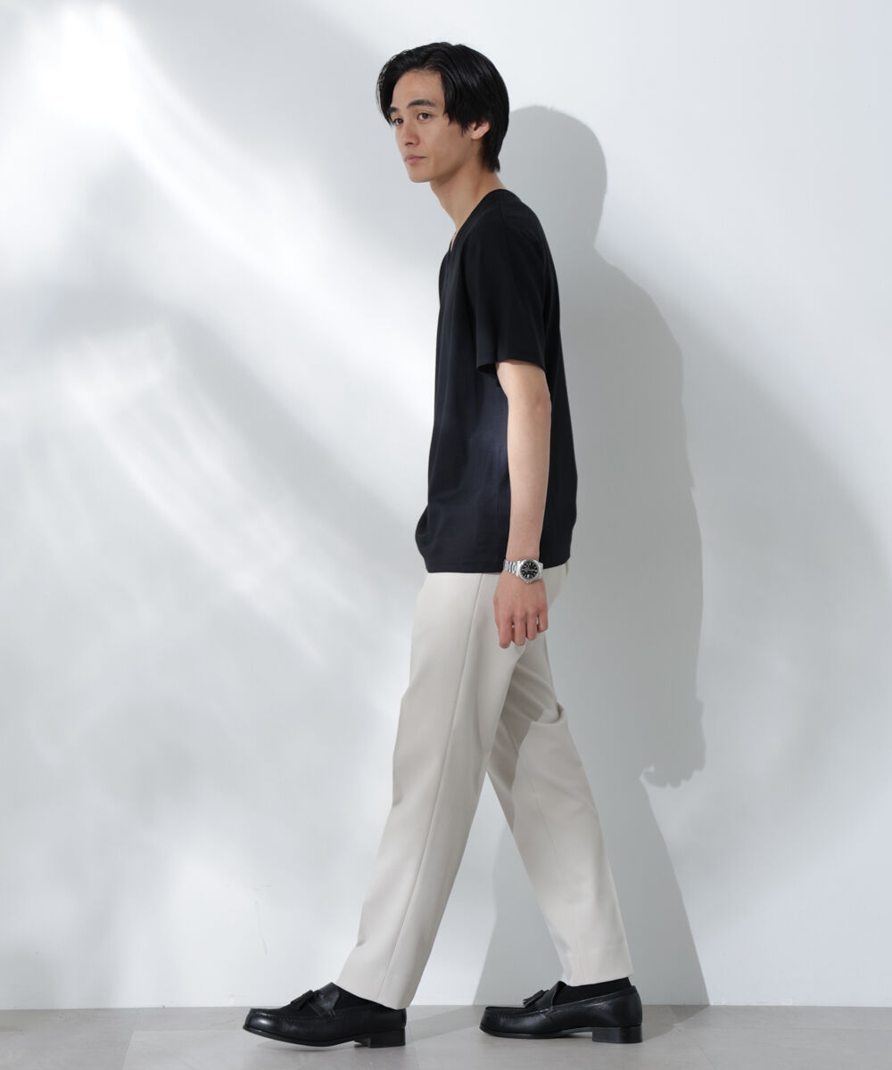 nano･universe「WEB限定/Anti Soaked(R) 汗染み防止 Vネック レギュラーシルエットTシャツ」|Tシャツ・カットソー|