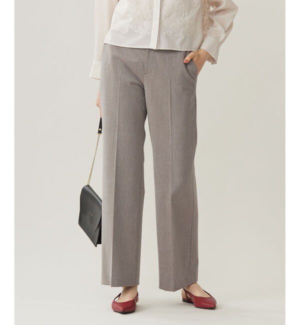 自由区「【WEB限定カラーあり・撥水加工・洗える】TRギャバストレート パンツ」|その他|モカ