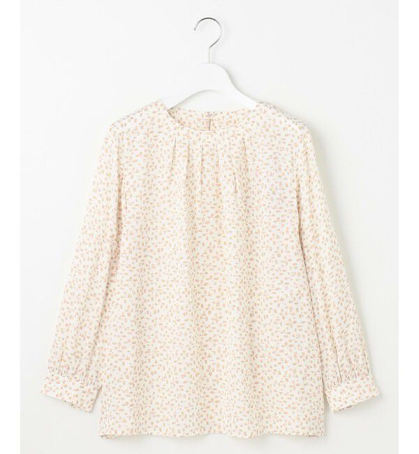 自由区「【カタログ掲載・セットアップ対応・洗える】ジオメトリックフラワードットプリント ブラウス」|シャツ・ブラウス|