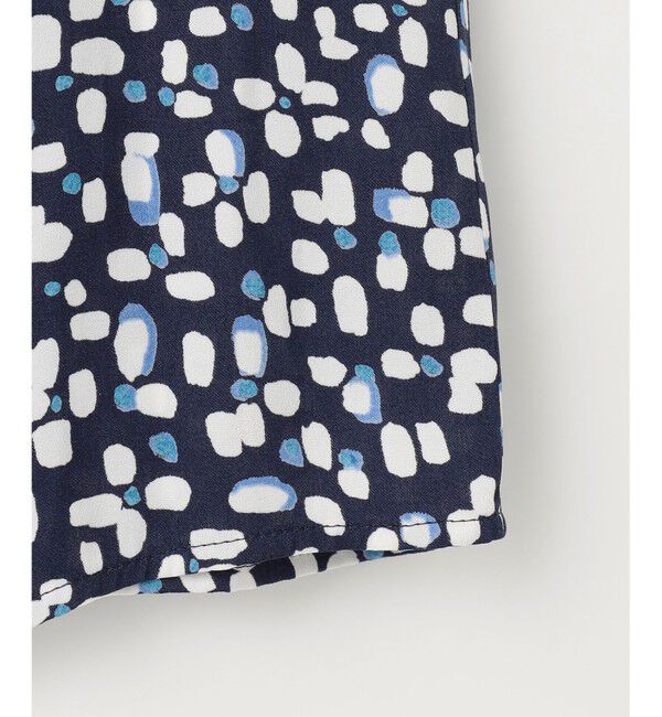 自由区「【カタログ掲載・セットアップ対応・洗える】ジオメトリックフラワードットプリント ブラウス」|シャツ・ブラウス|